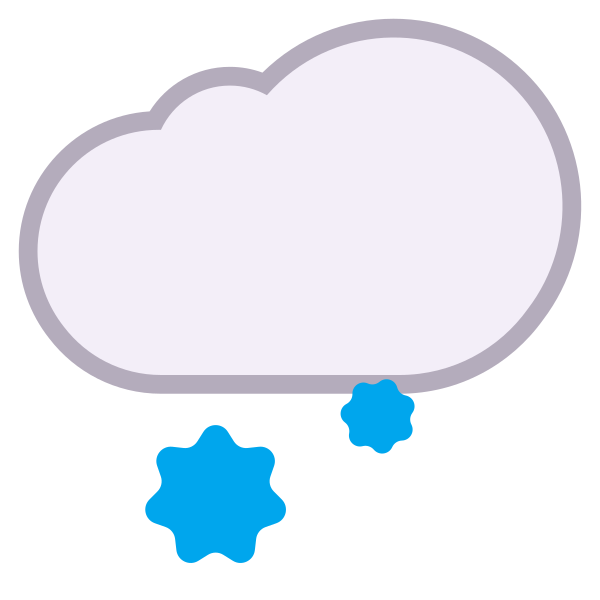 Cloud With Snow Flat