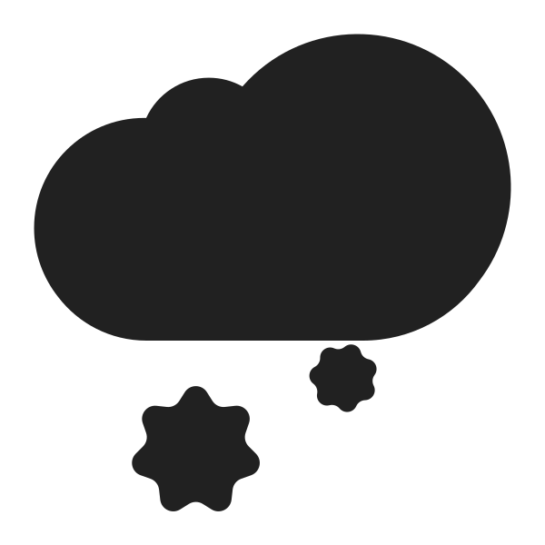 Cloud With Snow High Contrast