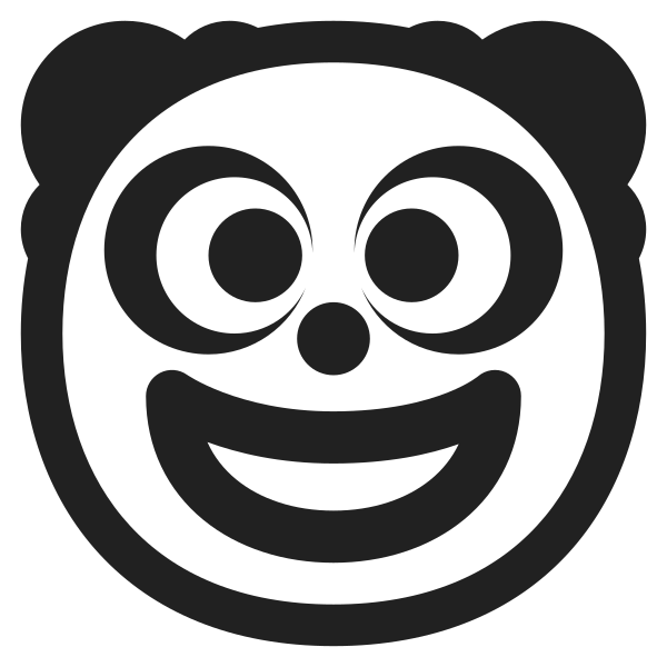 Clown Face High Contrast Vector