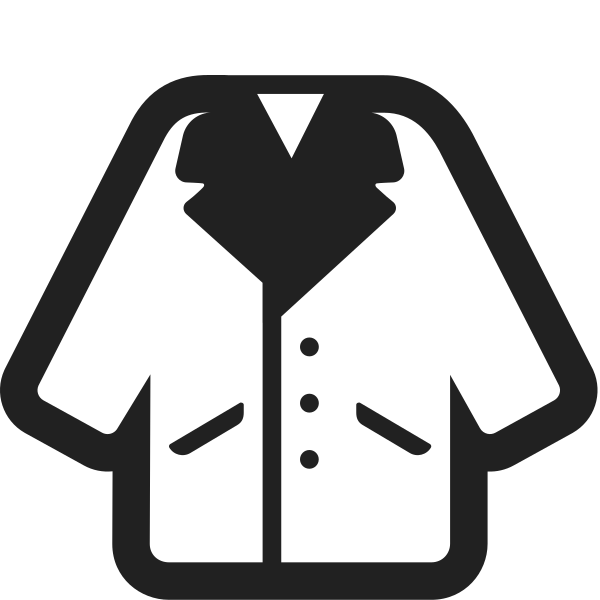 Coat High Contrast Vector