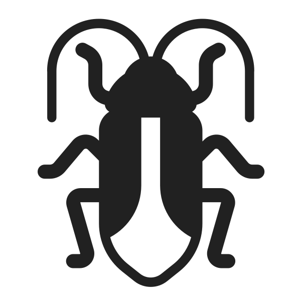 Cockroach High Contrast Vector