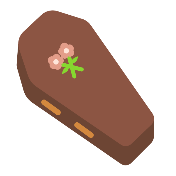 Coffin Flat Vector