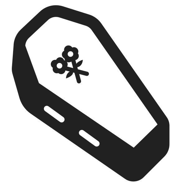 Coffin High Contrast Vector