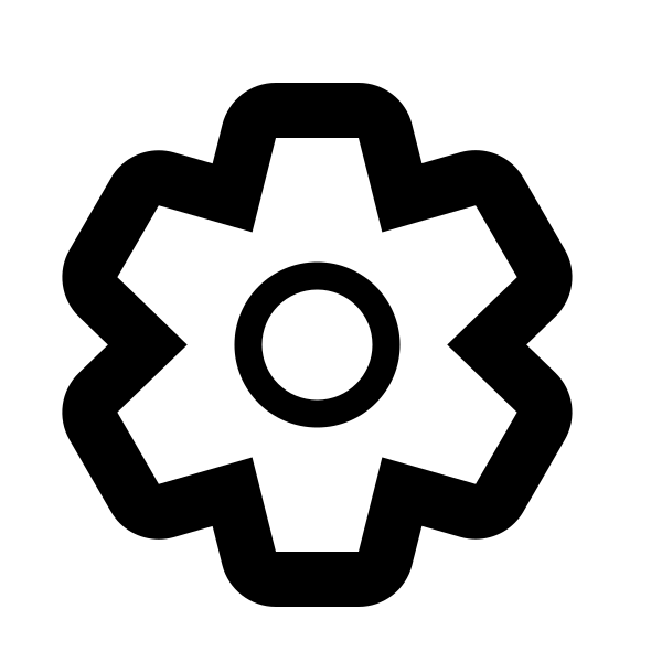 Cog Outline Vector