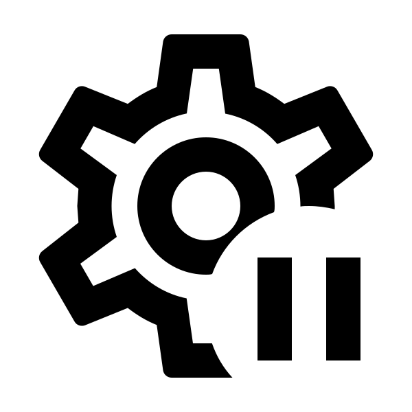 Cog Pause Outline