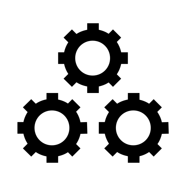 Cogs Solid Vector