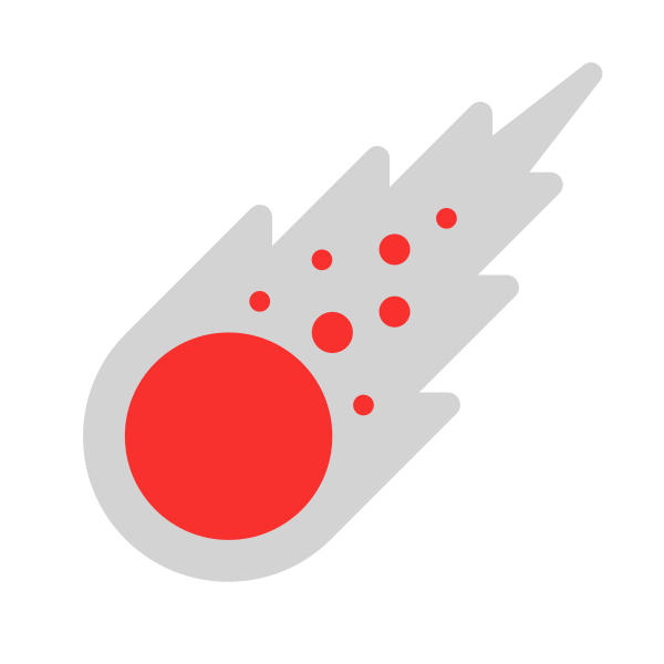 Comet Flat Vector