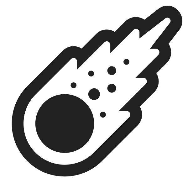 Comet High Contrast Vector