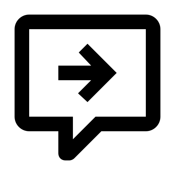 Comment Arrow Right Outline