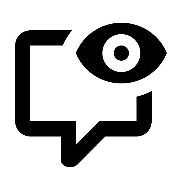 Comment Eye Outline