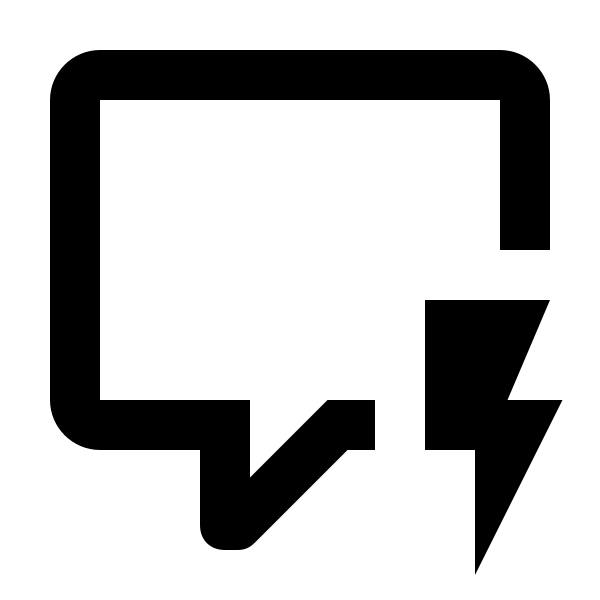 Comment Flash Outline