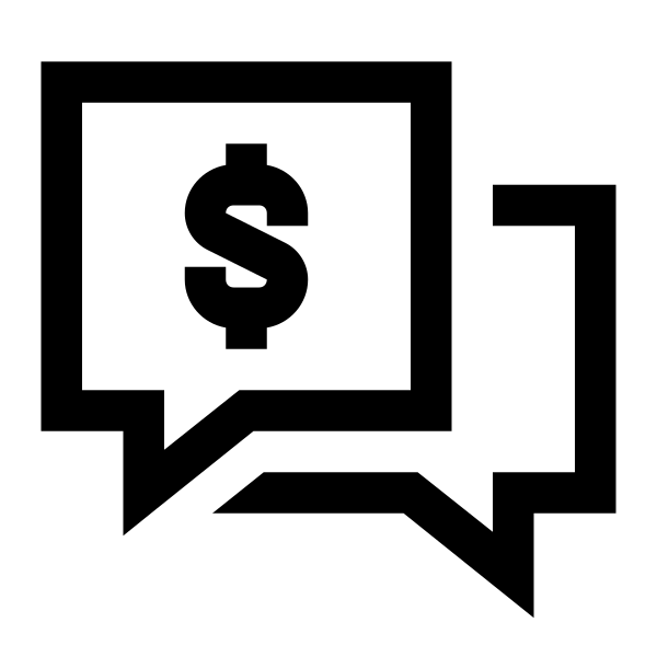 Comments Dollar Solid Vector