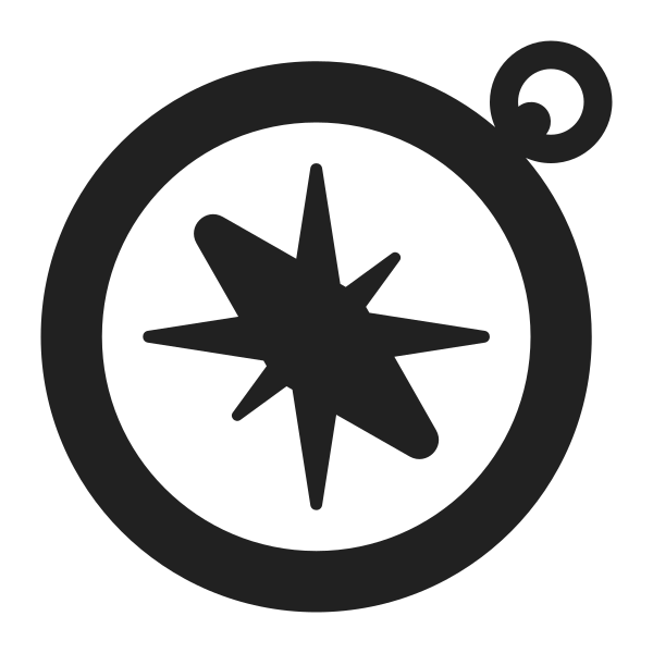 Compass High Contrast Vector