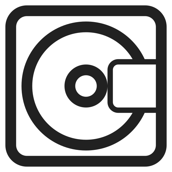 Computer Disk High Contrast
