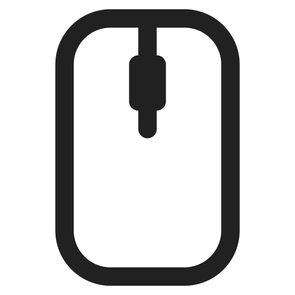 Computer Mouse High Contrast Vector