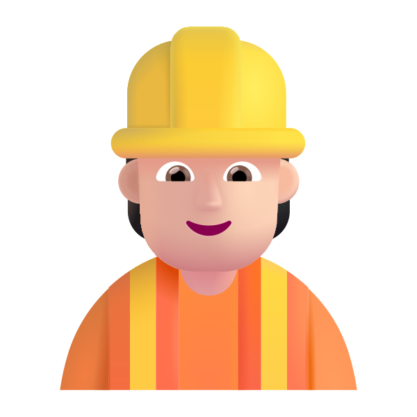 Construction Worker Color Light Vector