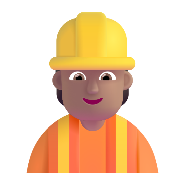 Construction Worker Color Medium Vector