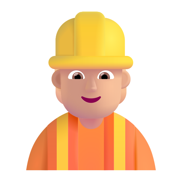 Construction Worker Color Medium Light