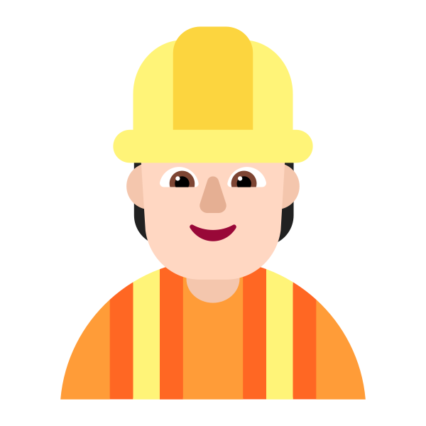 Construction Worker Flat Light Vector