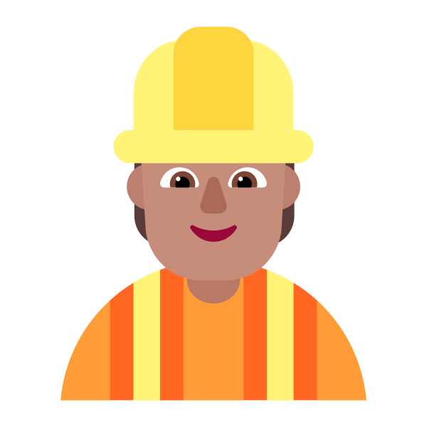 Construction Worker Flat Medium Vector