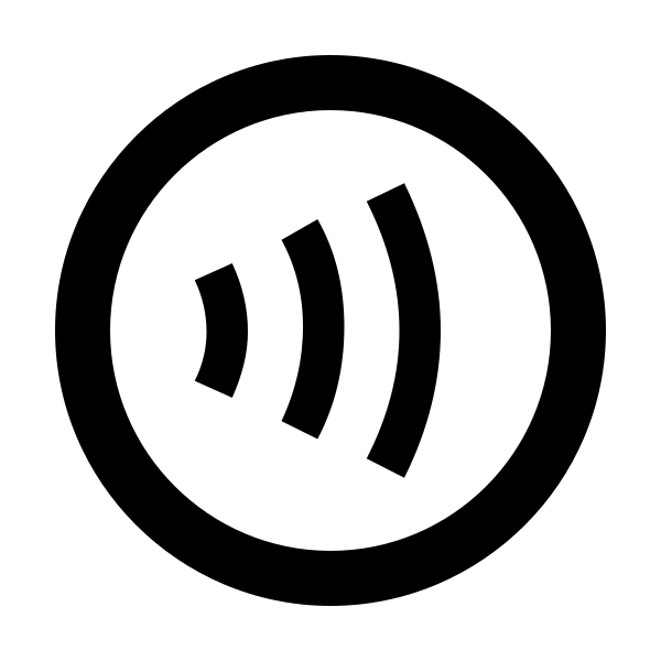 Contactless Payment Circle Outline