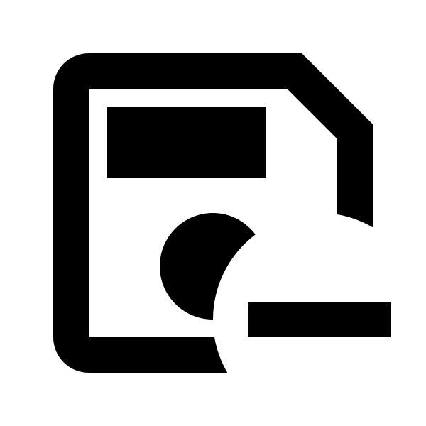 Content Save Minus Outline
