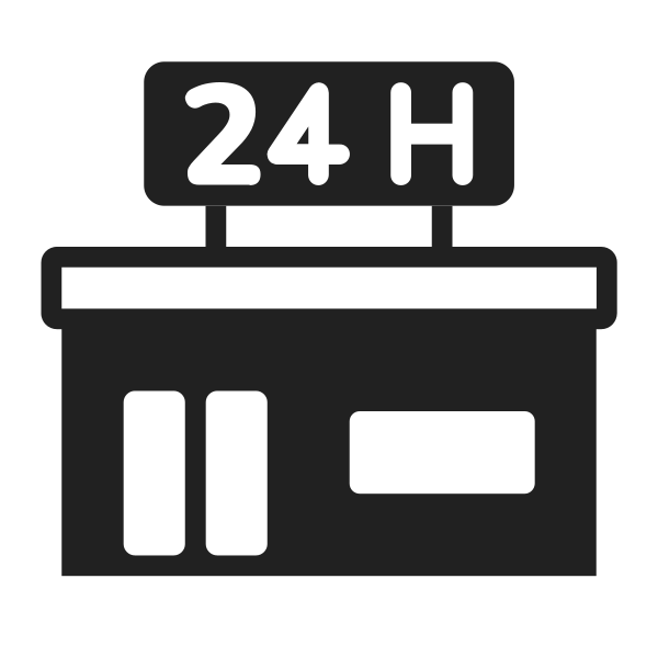 Convenience Store High Contrast Vector
