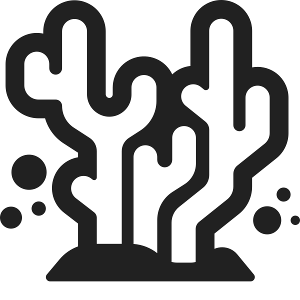 Coral High Contrast Vector