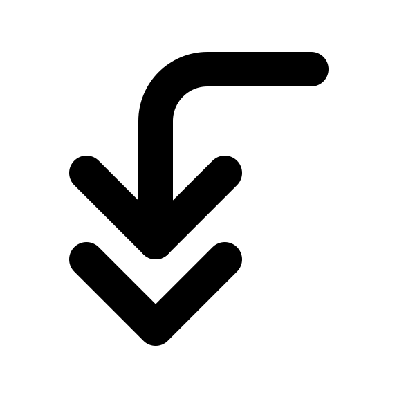 Corner Left Down Double