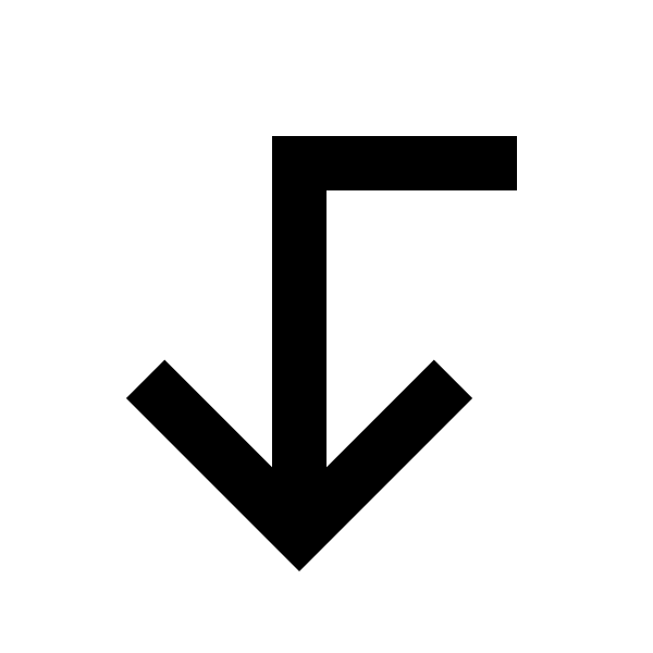 Corner Left Down Line