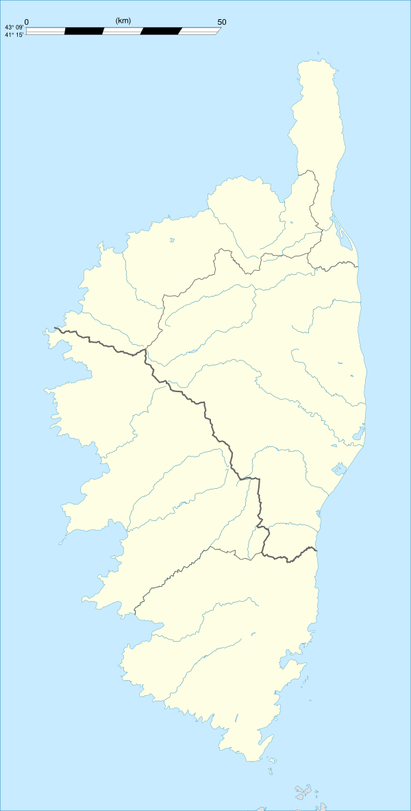 Corse Region Location Map