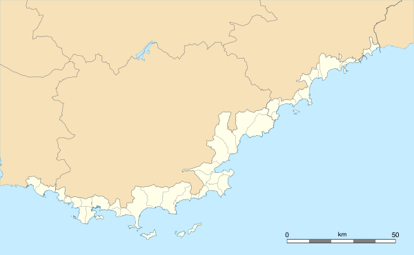 Côte D’Azur Location Map
