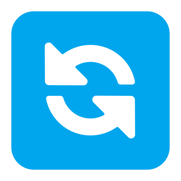 Counterclockwise Arrows Button Flat Vector