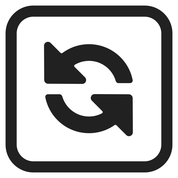 Counterclockwise Arrows Button High Contrast Vector
