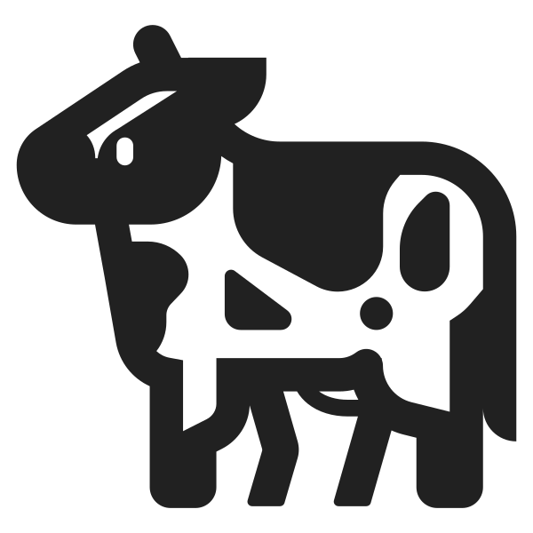 Cow High Contrast Vector