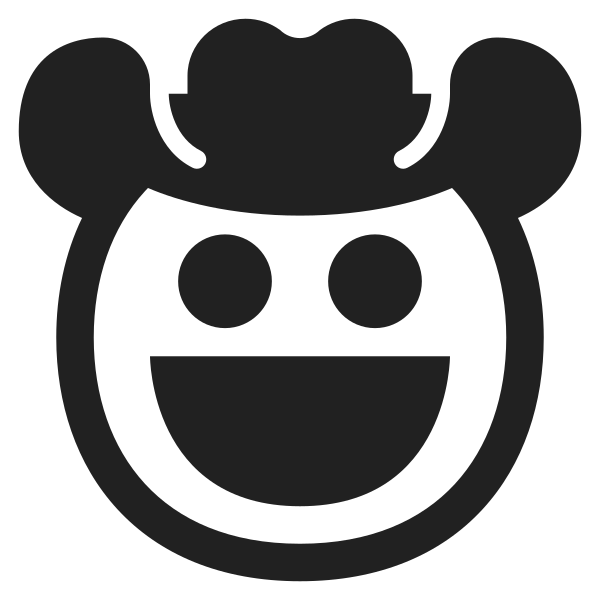 Cowboy Hat Face High Contrast Vector