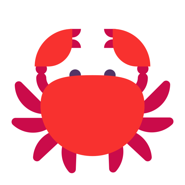 Crab Flat Vector