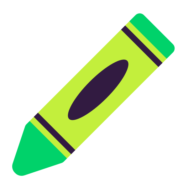 Crayon Flat Vector