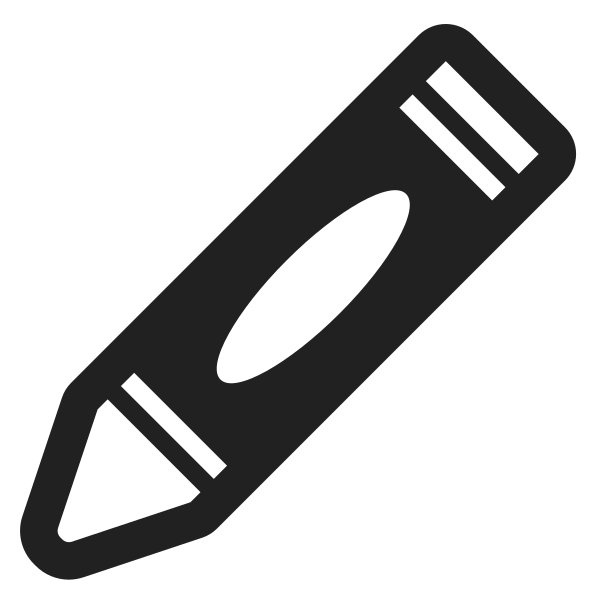 Crayon High Contrast Vector