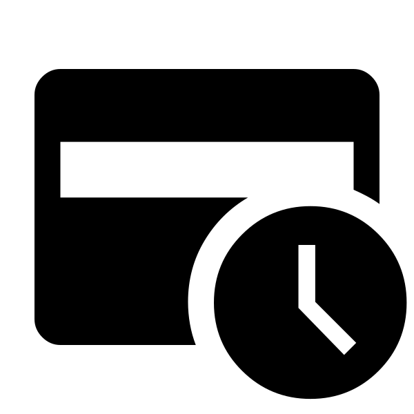 Credit Card Clock Fill