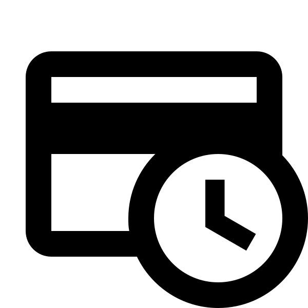 Credit Card Clock Outline