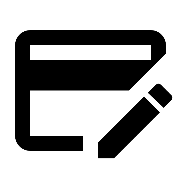 Credit Card Edit Outline