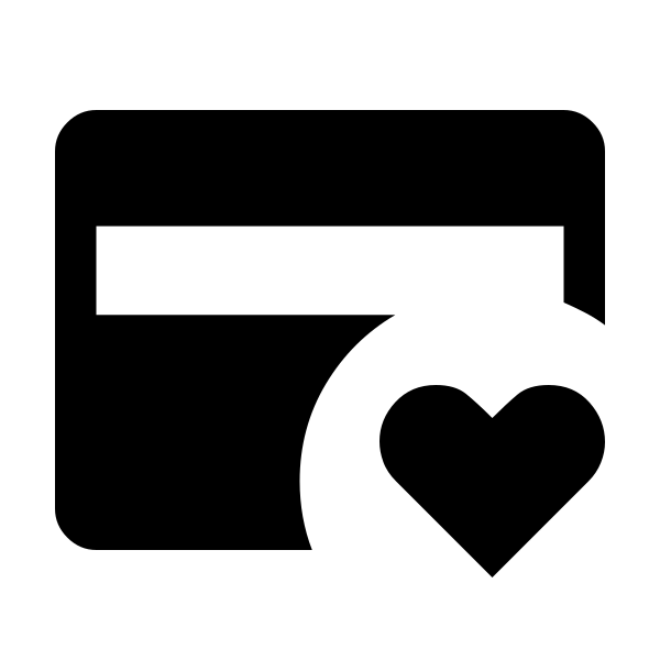 Credit Card Heart Fill