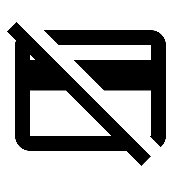 Credit Card Off Outline