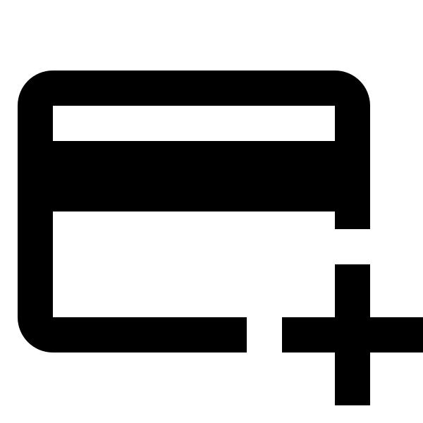 Credit Card Plus Outline