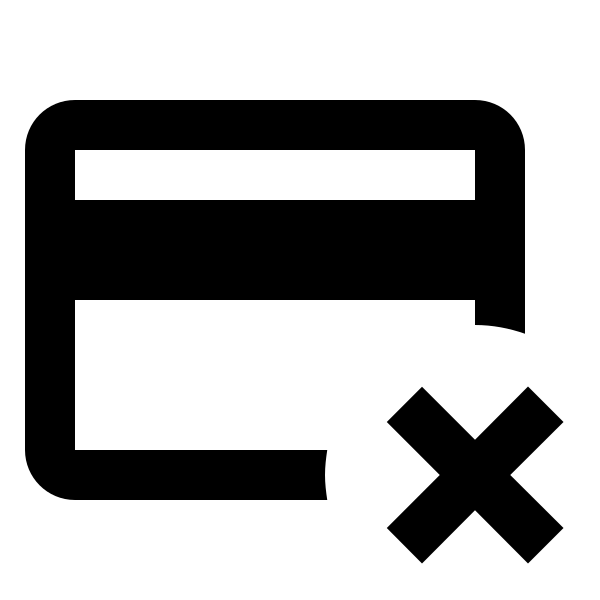Credit Card Remove Outline