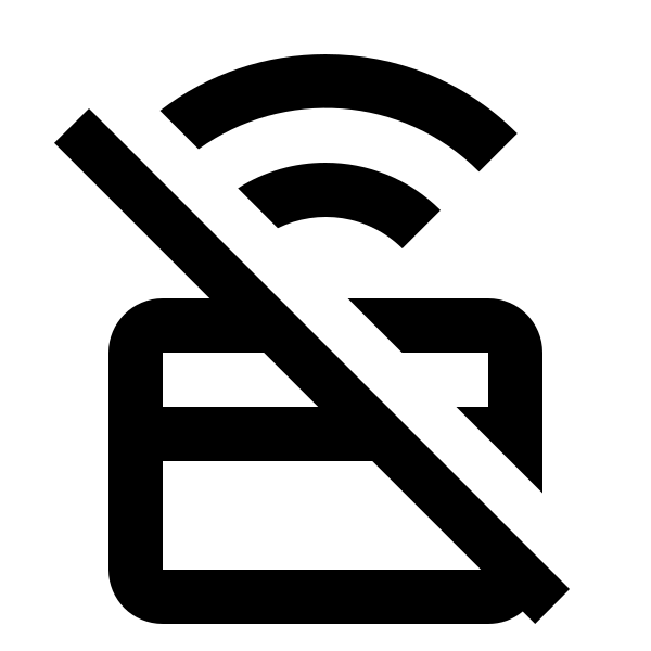 Credit Card Wireless Off Outline