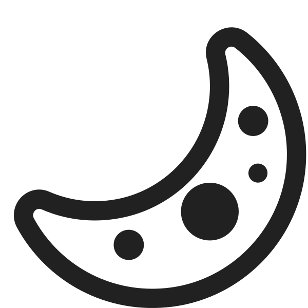 Crescent Moon High Contrast Vector