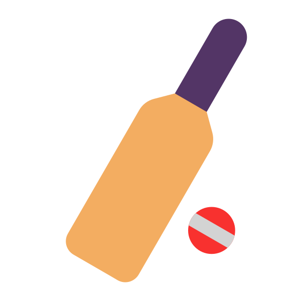 Cricket Game Flat Vector