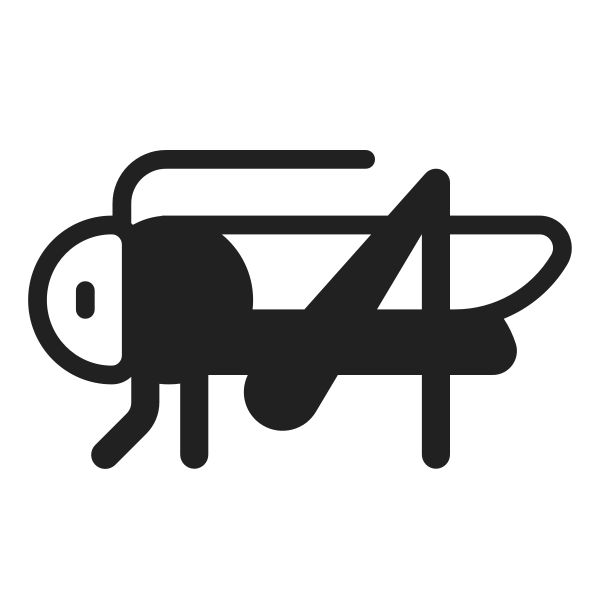 Cricket High Contrast Vector